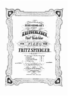 Der Angriff der Husaren für zwei Klaviere, vierhändig, Op.140 No.3: Für Klavier by Fritz Spindler