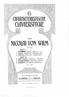 Stücke für Klavier, Op.194: Heft I by Nicolai von Wilm