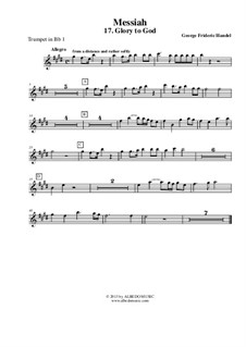 Fragmente: No.17, 44, 48, 53 – trumpet in Bb 1 (transposed part) by Georg Friedrich Händel