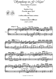 Transcriptions for piano: Transcriptions for piano by Johann Sebastian Bach, Tomaso Albinoni, Antonio Vivaldi, Francesco Maria Veracini