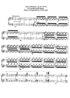 Totentanz, Op.40: Für Klavier (Version von F. Liszt) by Camille Saint-Saëns