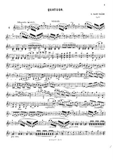 Klavierquartett in B-Dur, Op.41: Violinstimme by Camille Saint-Saëns