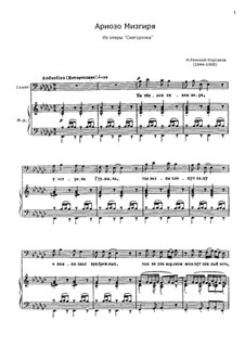 Schneeflöckchen: Arioso of Misgier by Nikolai Rimsky-Korsakov