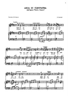 Julius Cäsar, HWV 17: Piangerò la sorte mia by Georg Friedrich Händel