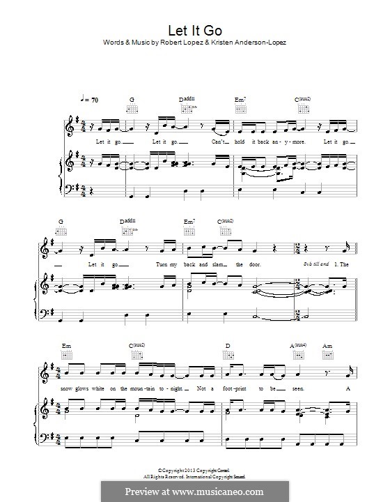 Vocal version: Für Stimme und Klavier (oder Gitarre) by Robert Lopez, Kristen Anderson-Lopez