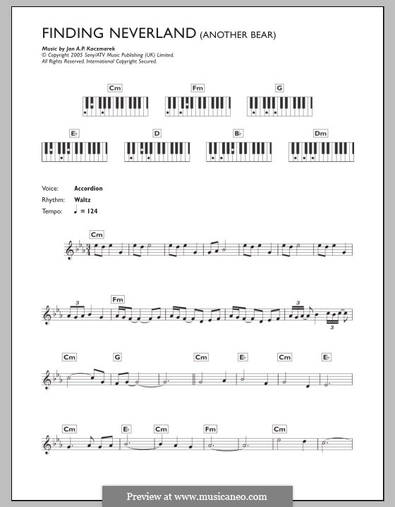 Another Bear (from Finding Neverland): Für Keyboard by Jan A.P. Kaczmarek