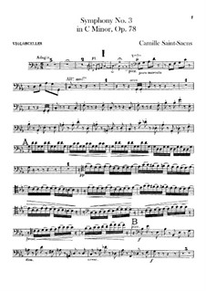 Sinfonie Nr.3 in c-Moll 'Orgelsinfonie', Op.78: Cellosstimme by Camille Saint-Saëns