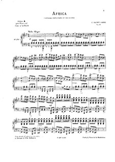 Afrika, Op.89: Für Klavier by Camille Saint-Saëns