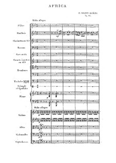 Afrika, Op.89: Vollpartitur by Camille Saint-Saëns