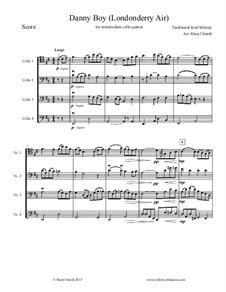 Ensemble version: For intermediate/advanced cello quartet (four cellos) by folklore