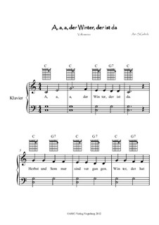 A, a, a, der Winter, der ist da: Partitur für zwei Interpreten, Op.1 by folklore