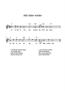 Alle Jahre wieder: Für Gitarre by Friedrich Silcher