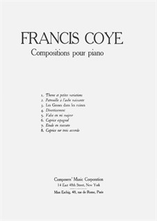 Compositions pour Piano: No.4 Divertissement by Françis Coye