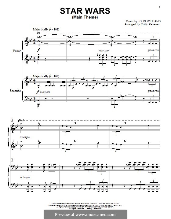 Star Wars (Main Theme): Für Klavier by John Williams