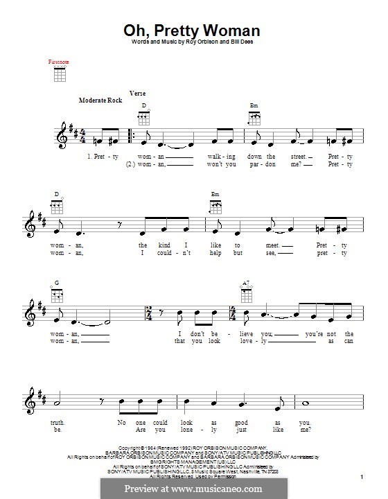 Oh, Pretty Woman: Für Ukulele by Bill Dees, Roy Orbison