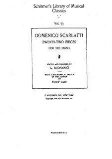 Zweiundzwanzig Stücke: Nr.1-4 by Domenico Scarlatti
