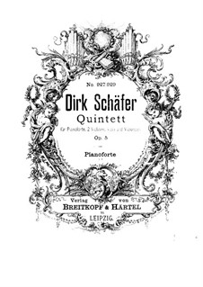 Klavierquintett in Des-Dur, Op.5: Vollpartitur by Dirk Schäfer
