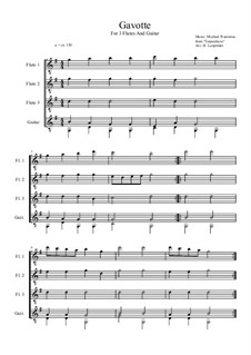 Gavotte: Für drei Föten und Gitarre by Michael Praetorius