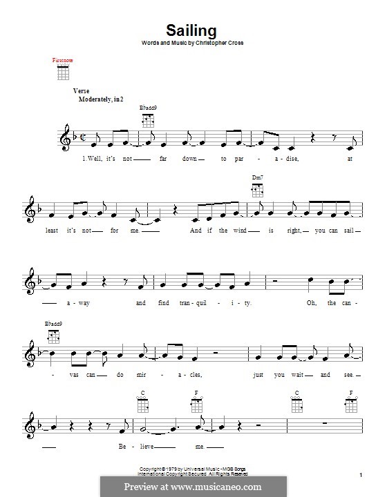 Sailing ('N Sync) von C. Cross Noten auf MusicaNeo