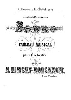 Sadko. Musikalische Gemälde, Op.5: Vollpartitur by Nikolai Rimsky-Korsakov