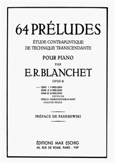 64 Préludes, Op.41: Série I by Emile Blanchet