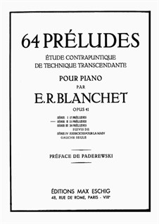 64 Préludes, Op.41: Série II by Emile Blanchet