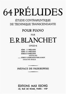 64 Préludes, Op.41: Série IV by Emile Blanchet