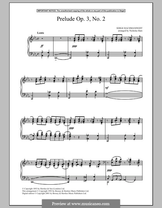 No.2 Prélude: Für Klavier by Sergei Rachmaninoff