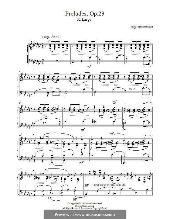 Präludium Nr.10 in Ges-Dur: Für Klavier by Sergei Rachmaninoff