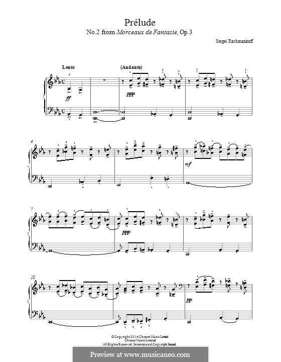 No.2 Prélude: Für Klavier by Sergei Rachmaninoff