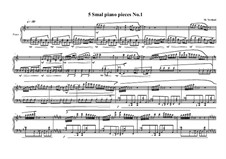 5 small pieces for piano: Stück Nr.1, MVWV 390 by Maurice Verheul