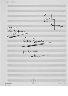 Fantasia ricercante für Clavichord oder Klavier: Für einen Interpreten by Ernst Levy