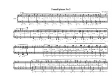 5 small pieces for piano: Stück Nr.3, MVWV 392 by Maurice Verheul