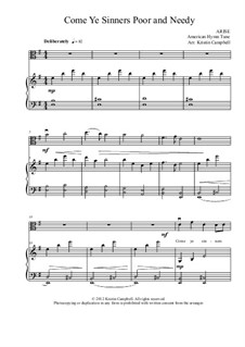 Come Ye Sinners Poor and Needy: For viola solo with piano accompaniment by folklore