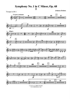 Teil I: Trompete in B 1 (transponierte Stimme) by Johannes Brahms
