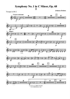 Teil I: Trompete in B 2 (transponierte Stimme) by Johannes Brahms