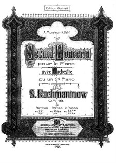 Klavierkonzert Nr.2 in c-Moll, Op.18: Version für zwei Klaviere, vierhändig by Sergei Rachmaninoff