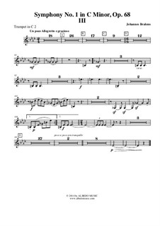 Teil III: Trompete in C 2 (transponierte Stimme) by Johannes Brahms