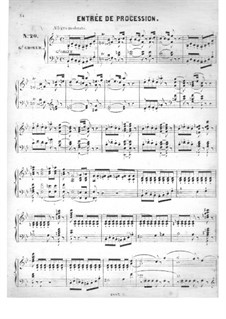 Fünfzig Stücke für Orgel, Op.24: No.20 Éntrée de procession in B Flat Major by Edouard Batiste
