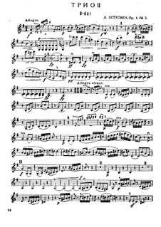 Drei Klaviertrios, Op.1: Trio Nr.2 – Violinstimme by Ludwig van Beethoven
