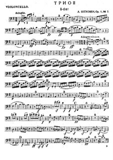 Drei Klaviertrios, Op.1: Trio Nr.2 – Cellostimme by Ludwig van Beethoven