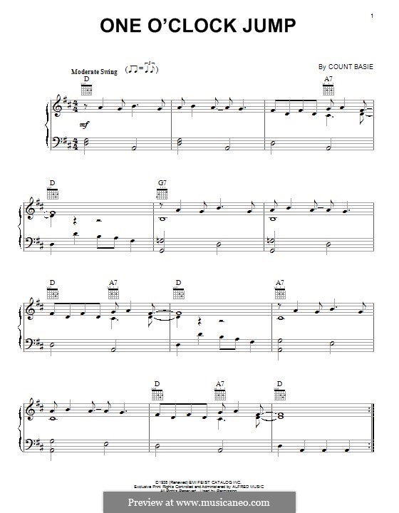One O Clock Jump Von C Basie Noten Auf Musicaneo One O Clock Jump Von C Basie Noten Auf Musicaneo