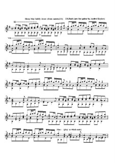 Schafe können sicher weiden: Für Gitarre by Johann Sebastian Bach