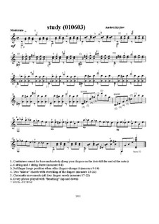 Study No.11 for classical guitar: Study No.11 for classical guitar by Andrei Krylov
