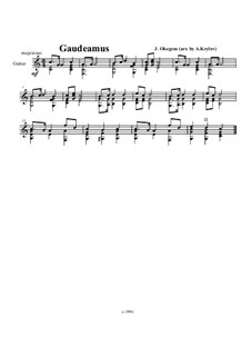 Gaudeamus igitur: Für Gitarre by Unknown (works before 1850)