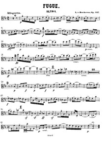 Fuge für Streichquintett in D-dur, Op.137: Violastimme I by Ludwig van Beethoven
