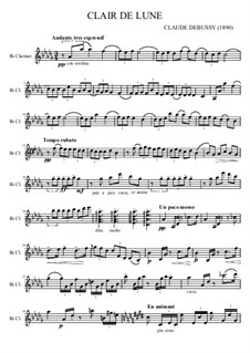 No.3 Clair de lune: Für Klarinette by Claude Debussy