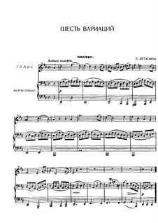 Sechs Variationen, WoO 74 von L.v. Beethoven auf MusicaNeo