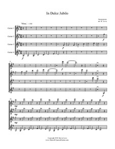 In dulci jubilo (In süsser Freude): For guitar quartet - score and parts by Unknown (works before 1850)