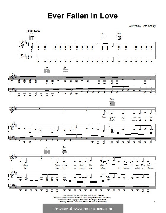 Ever Fallen in Love (With Someone You Shouldn't've): Für Stimme und Klavier (oder Gitarre) by Pete Shelley